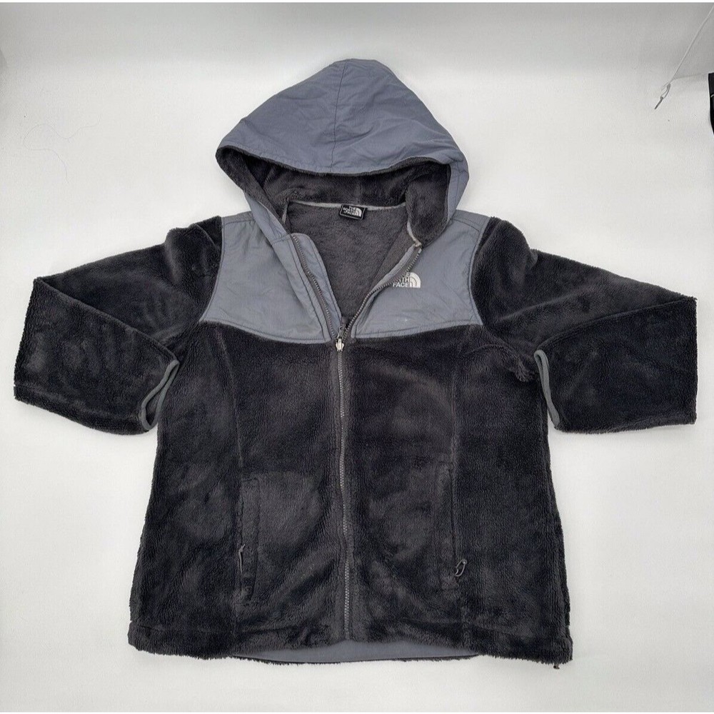 Unisex Navy / Gray The North Face Fleece Jacket-Size M good fair condition